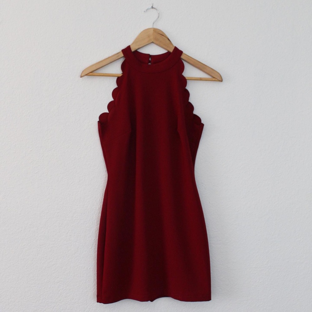 Scallop Halter Dress